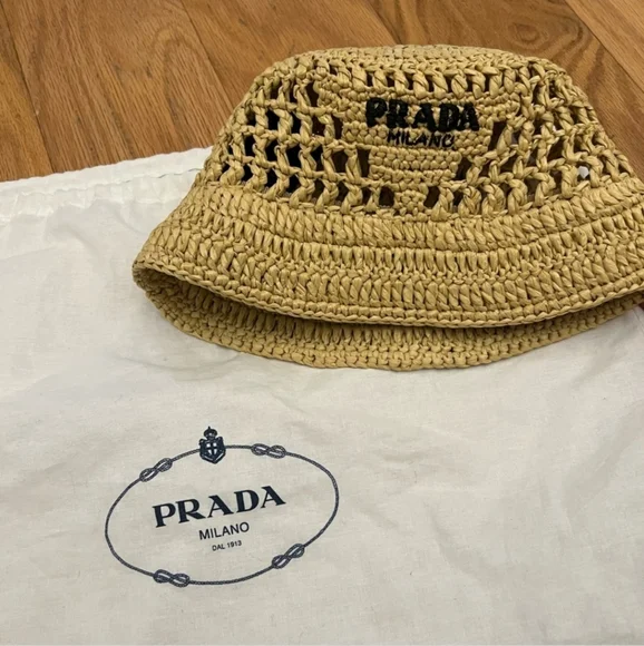 PRADA Woven Bucket Hat - Picture 6 of 9